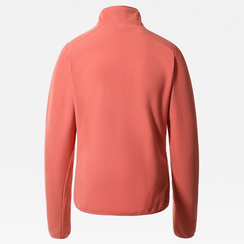 Mikiny The North Face 100 Glacier Quarter-Zip Fleece Damske Ruzove | WGL-109758