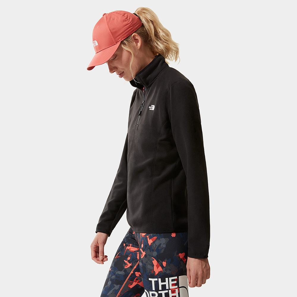 Mikiny The North Face 100 Glacier Quarter-Zip Fleece Damske Čierne | YPO-925360