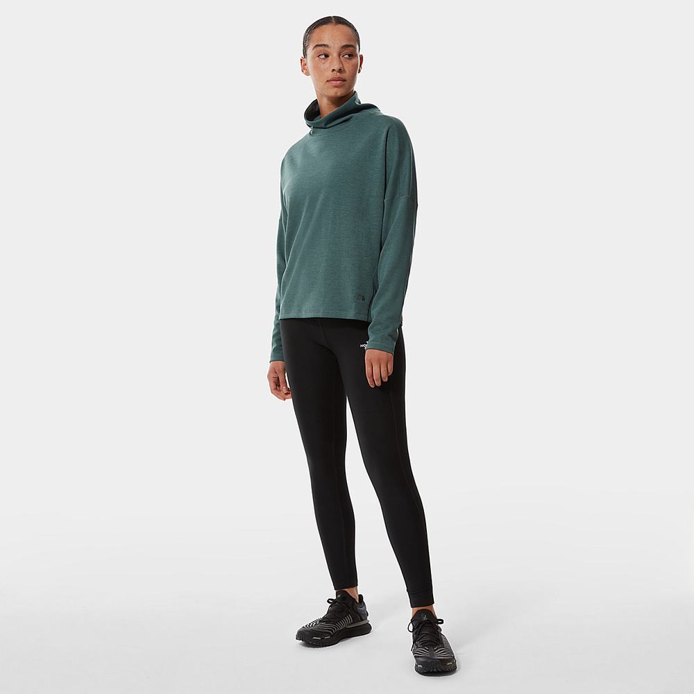 Mikiny The North Face Active Trailove Basin Funnel Neck Top Damske Zelene | FTH-879251