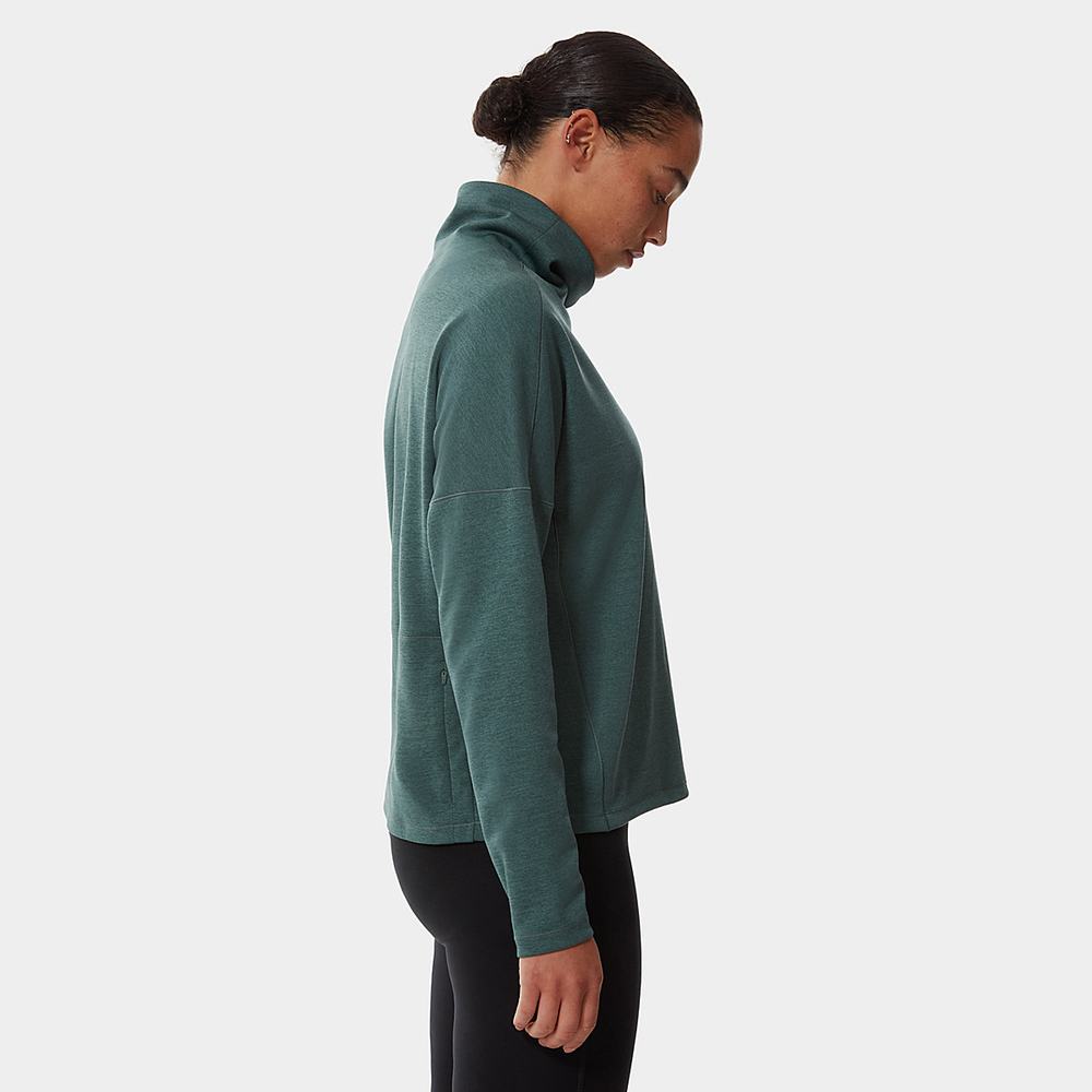 Mikiny The North Face Active Trailove Basin Funnel Neck Top Damske Zelene | FTH-879251