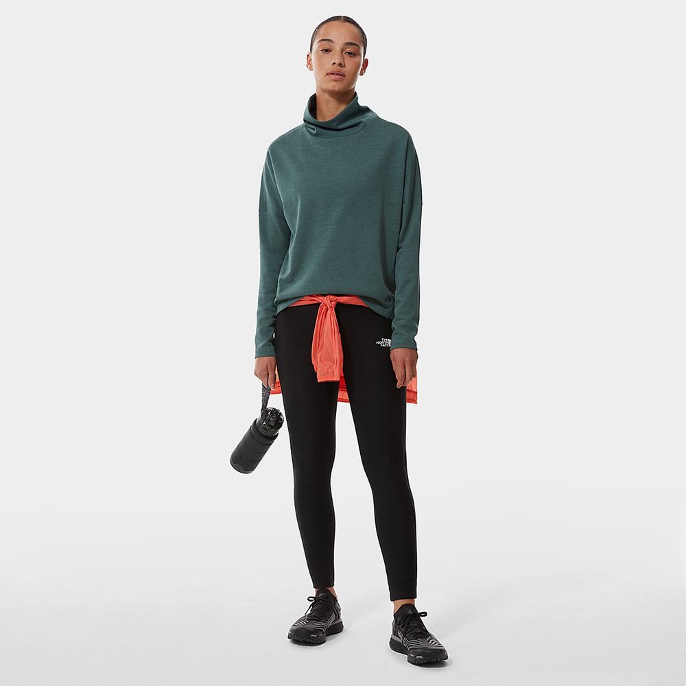 Mikiny The North Face Active Trailove Basin Funnel Neck Top Damske Zelene | FTH-879251