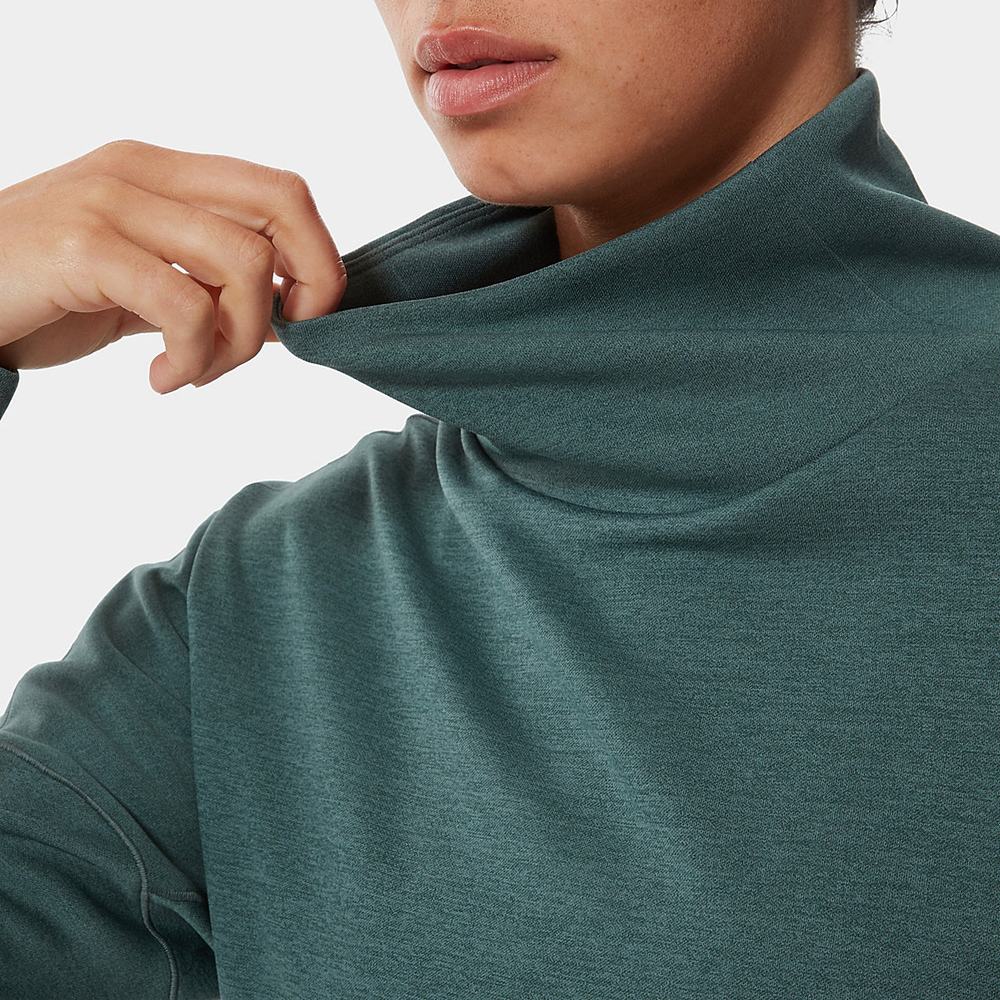 Mikiny The North Face Active Trailove Basin Funnel Neck Top Damske Zelene | FTH-879251