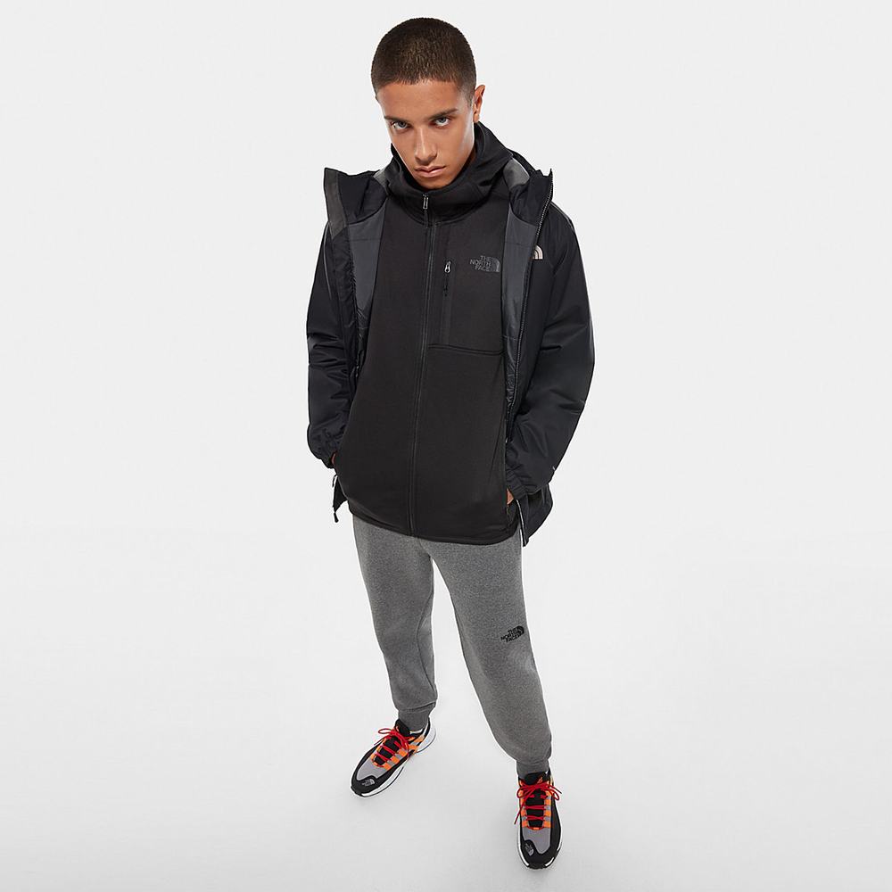 Mikiny The North Face Canyonlands S Kapucňou Fleece Panske Čierne | OTV-743821