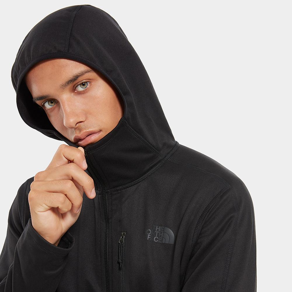 Mikiny The North Face Canyonlands S Kapucňou Fleece Panske Čierne | OTV-743821