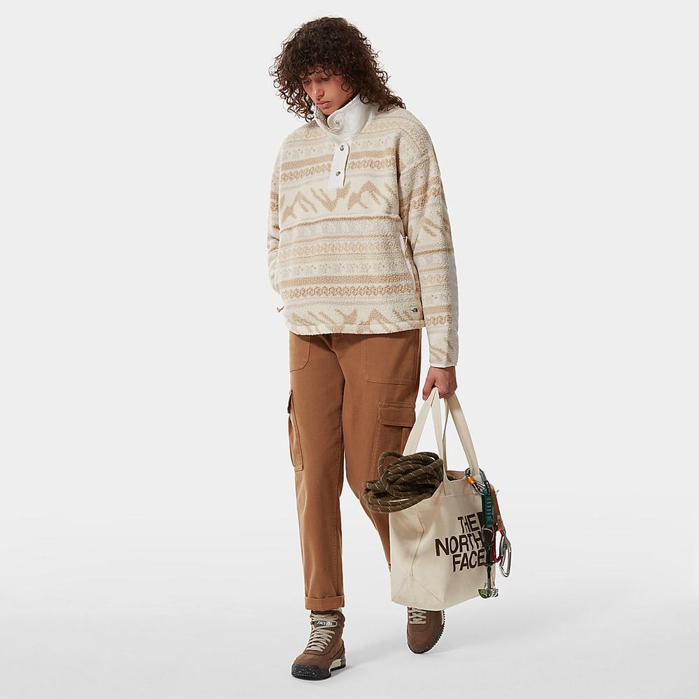 Mikiny The North Face Cragmont Printed Fleece Damske Biele Modre | TGX-652013