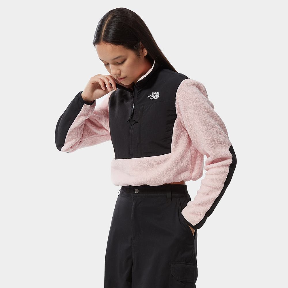 Mikiny The North Face Cropped Denali Fleece Damske Ruzove | WIY-025378