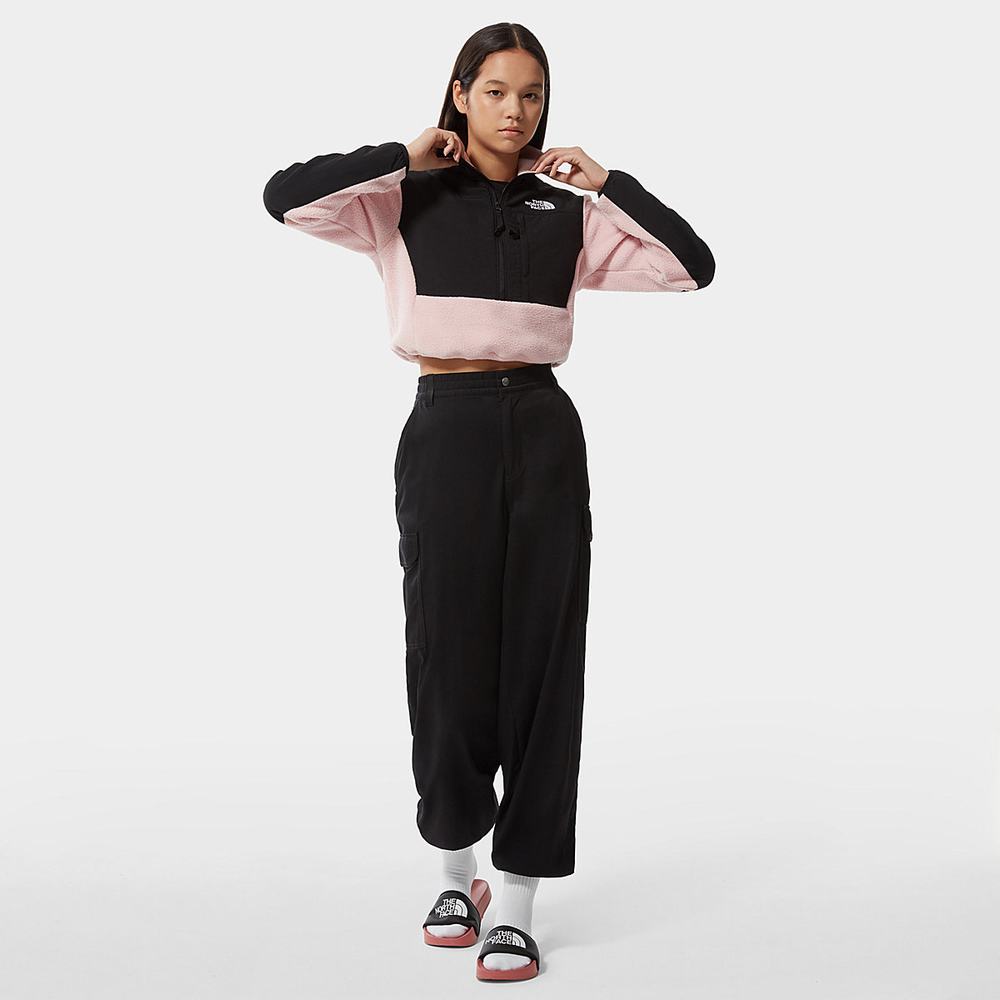 Mikiny The North Face Cropped Denali Fleece Damske Ruzove | WIY-025378