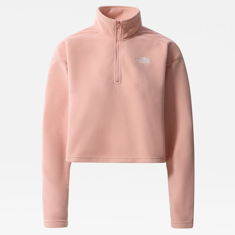 Mikiny The North Face Cropped Glacier Fleece Damske Ruzove Hnede | EMH-329174