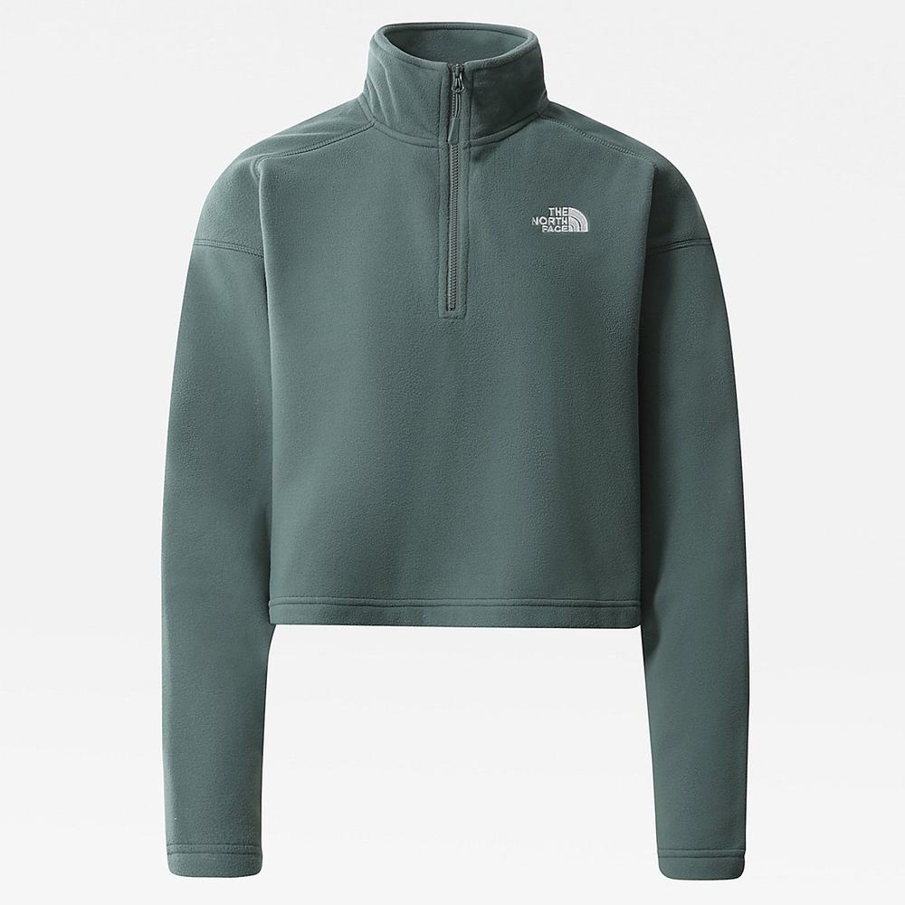 Mikiny The North Face Cropped Glacier Fleece Damske Zelene | IWN-574906