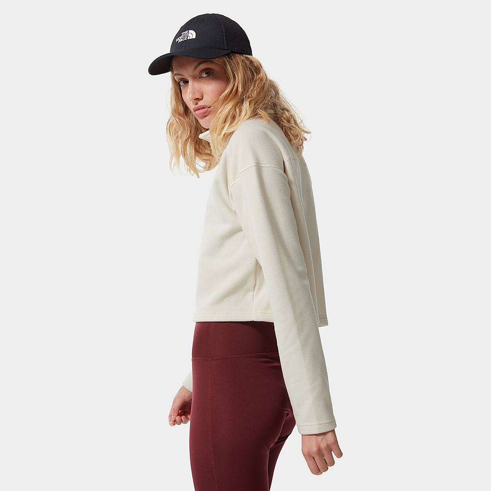 Mikiny The North Face Cropped Glacier Fleece Damske Biele | ZJH-965207
