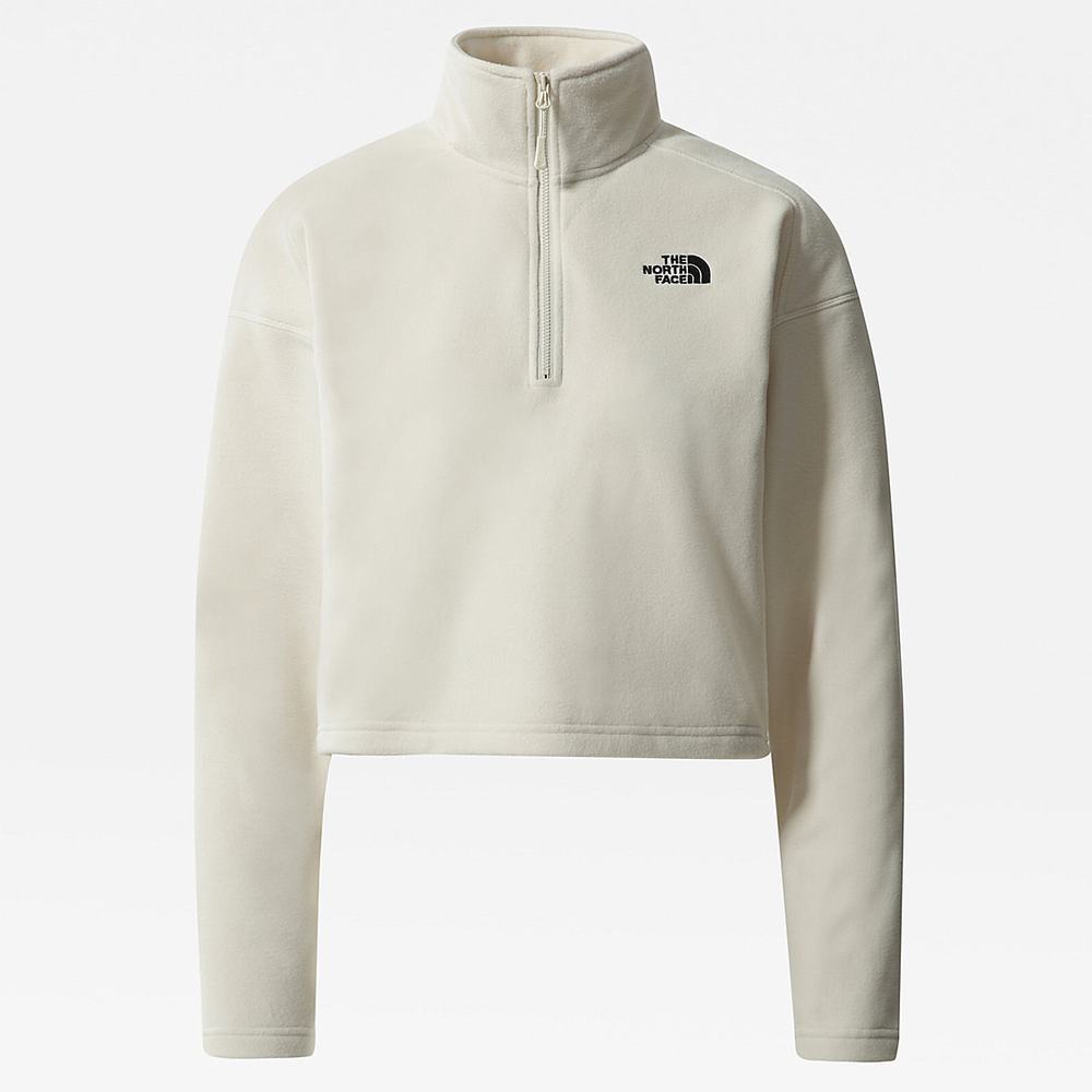 Mikiny The North Face Cropped Glacier Fleece Damske Biele | ZJH-965207