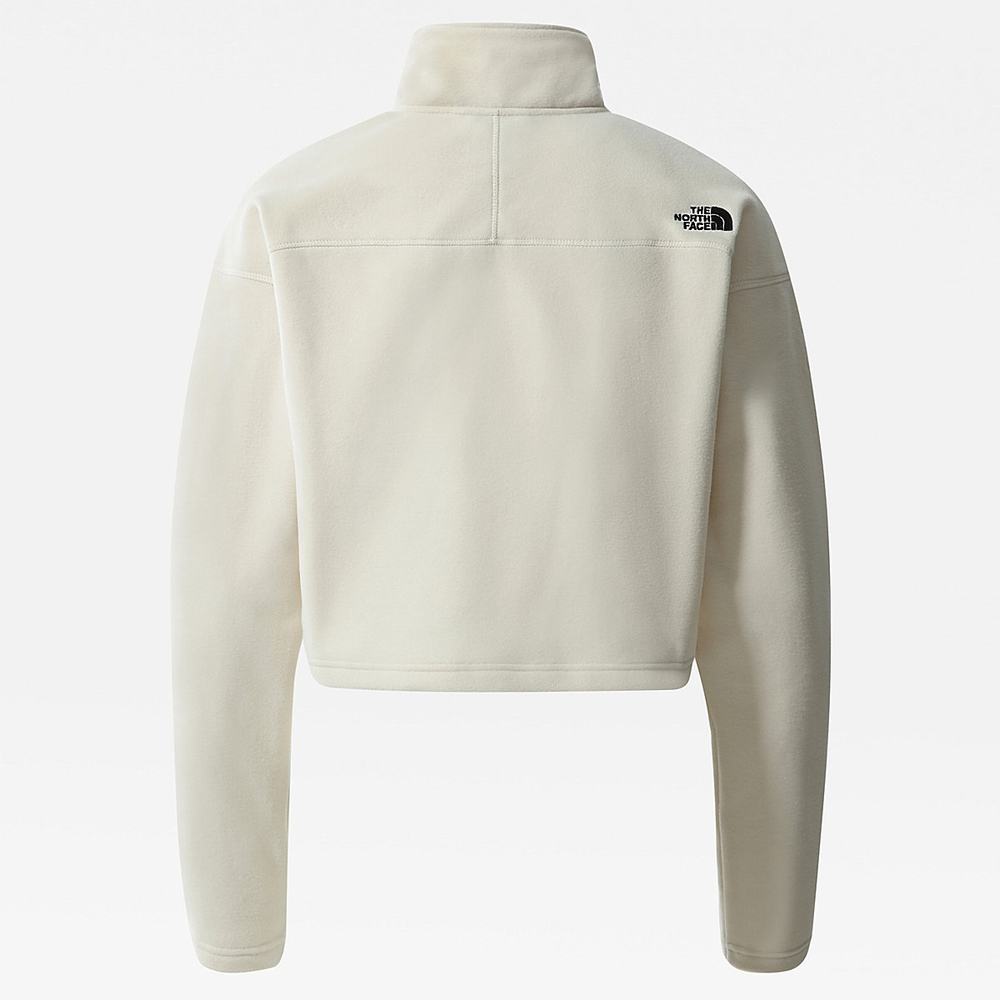 Mikiny The North Face Cropped Glacier Fleece Damske Biele | ZJH-965207