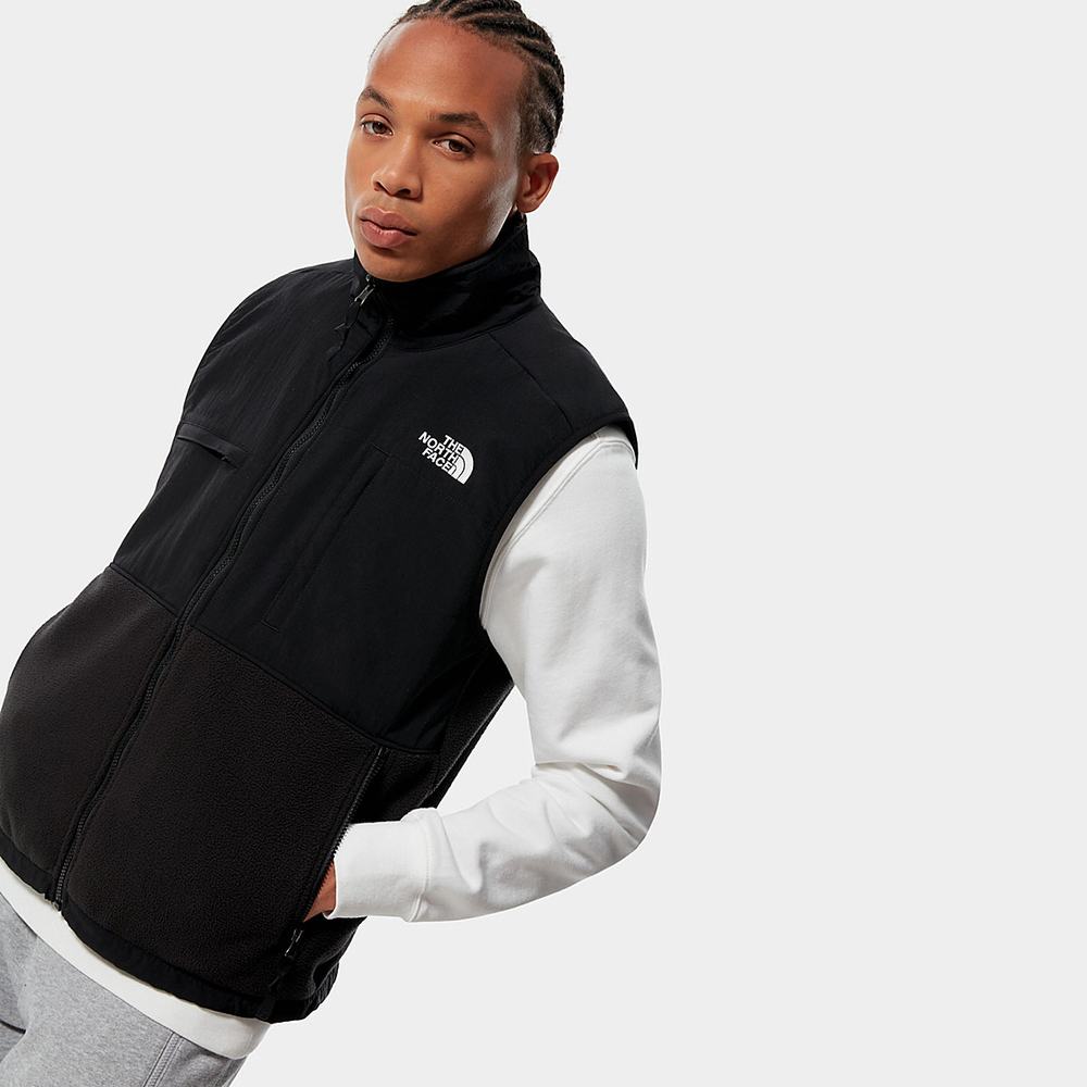 Mikiny The North Face Denali Gilet Panske Čierne | WFT-672809