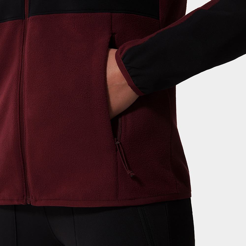 Mikiny The North Face Diablo Stredná Vrstva Fleece Damske Červené Čierne | IHV-457289
