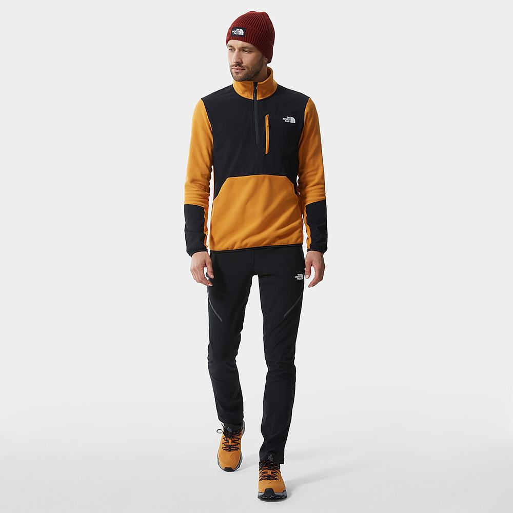 Mikiny The North Face Glacier Pro Quarter-Zip Fleece Panske Žlté Čierne | KJY-135480