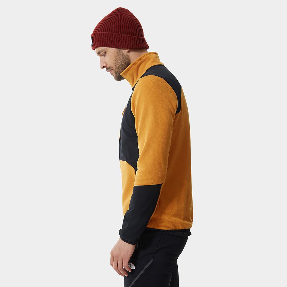 Mikiny The North Face Glacier Pro Quarter-Zip Fleece Panske Žlté Čierne | KJY-135480
