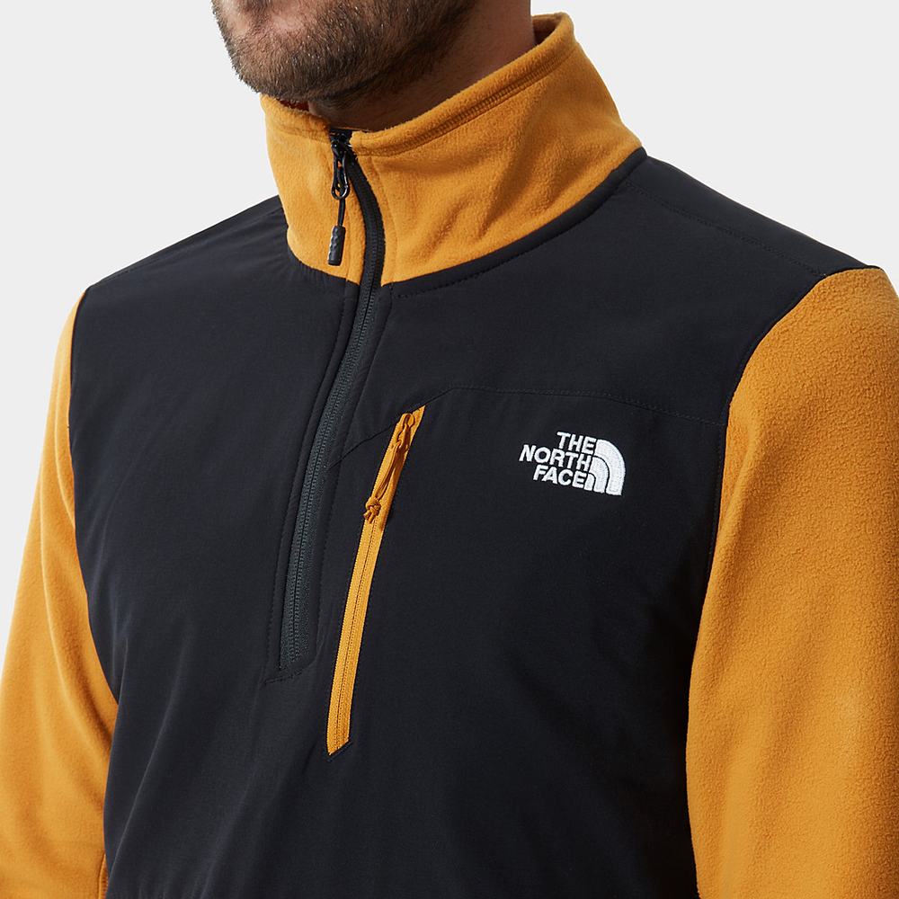 Mikiny The North Face Glacier Pro Quarter-Zip Fleece Panske Žlté Čierne | KJY-135480