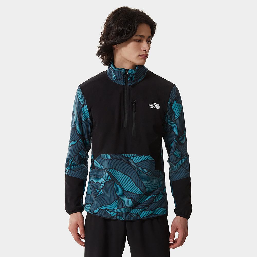 Mikiny The North Face Glacier Pro Quarter-Zip Fleece Panske Modre | PCN-230897