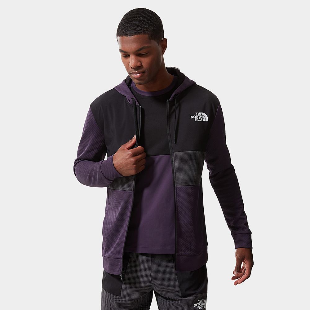 Mikiny The North Face Mountain Athletics Overlay Fleece Panske Tmavo Nachový | DCF-302165