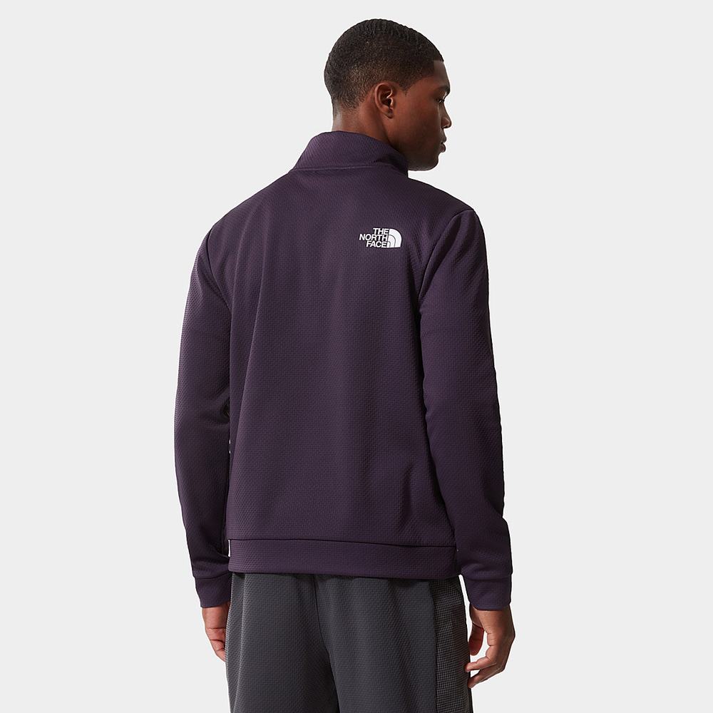 Mikiny The North Face Mountain Athletics Quarter-Zip Fleece Panske Tmavo Nachový | GPV-743160