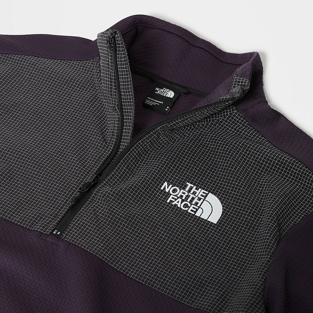 Mikiny The North Face Mountain Athletics Quarter-Zip Fleece Panske Tmavo Nachový | GPV-743160