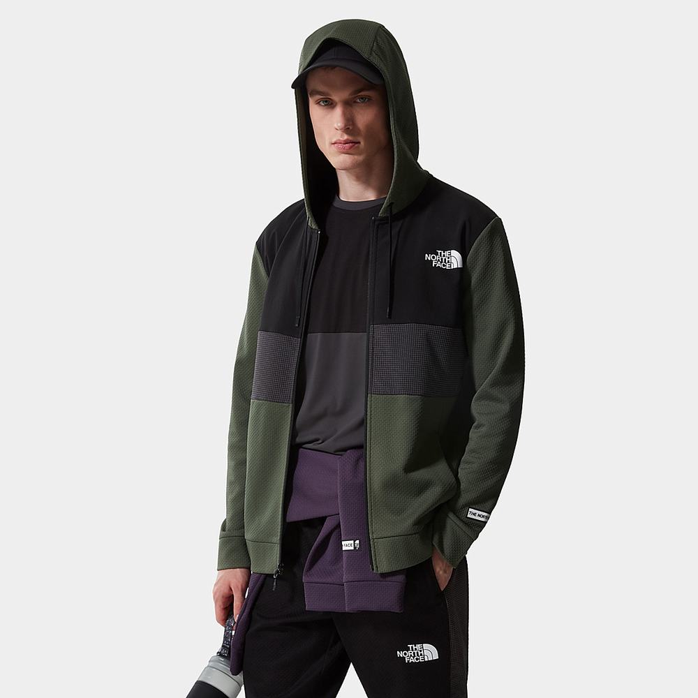 Mikiny The North Face Mountain Athletics Overlay Fleece Panske Olivovo Zelená Zelene | HMY-298043
