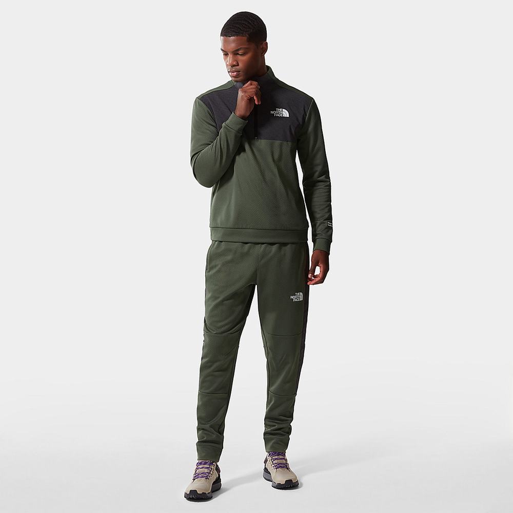 Mikiny The North Face Mountain Athletics Quarter-Zip Fleece Panske Olivovo Zelená Zelene | JEX-760415