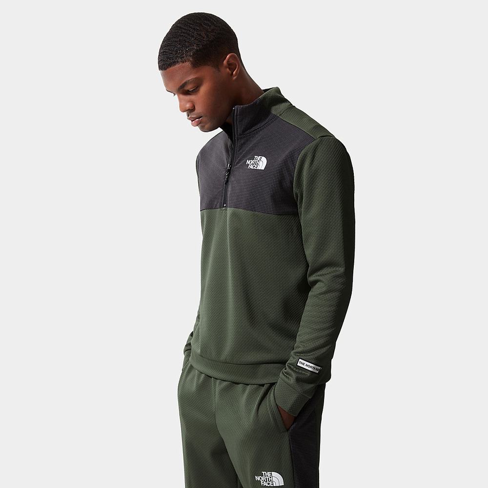 Mikiny The North Face Mountain Athletics Quarter-Zip Fleece Panske Olivovo Zelená Zelene | JEX-760415