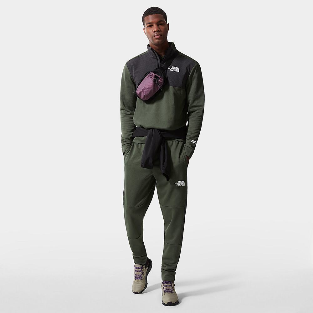 Mikiny The North Face Mountain Athletics Quarter-Zip Fleece Panske Olivovo Zelená Zelene | JEX-760415