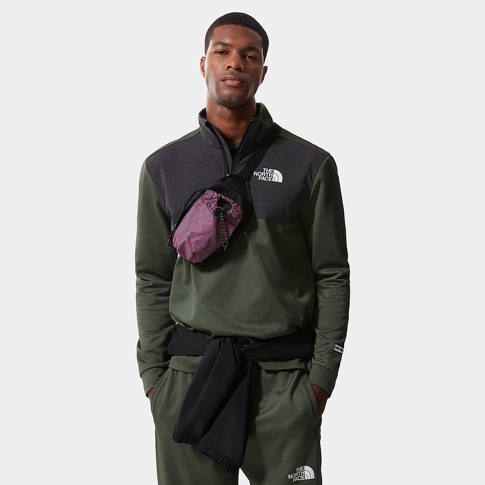 Mikiny The North Face Mountain Athletics Quarter-Zip Fleece Panske Olivovo Zelená Zelene | JEX-760415