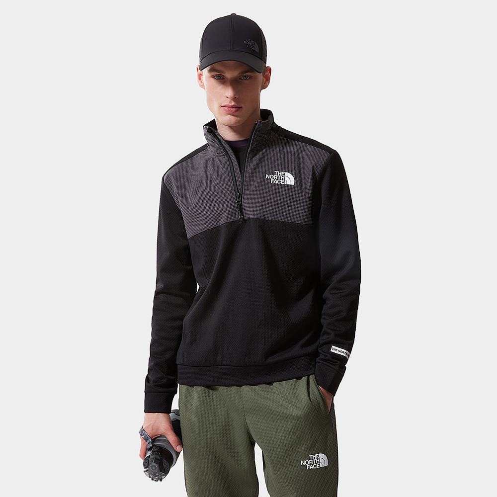 Mikiny The North Face Mountain Athletics Quarter-Zip Fleece Panske Čierne | SQK-293075