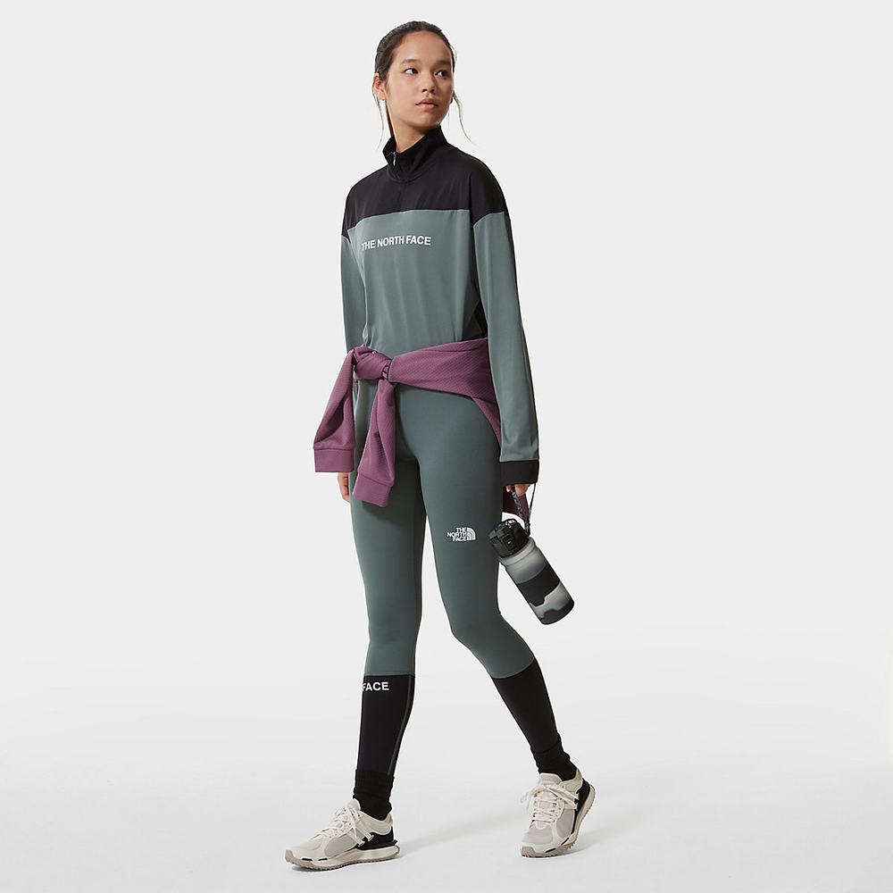 Mikiny The North Face Mountain Athletics 1/4 Zip Top Damske Zelene | TRY-680529