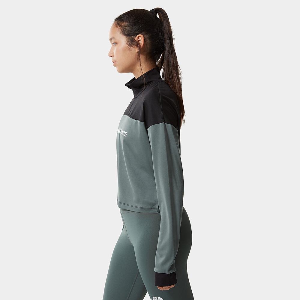 Mikiny The North Face Mountain Athletics 1/4 Zip Top Damske Zelene | TRY-680529