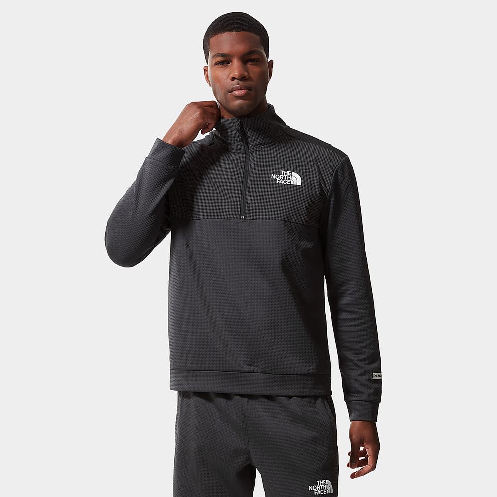 Mikiny The North Face Mountain Athletics Quarter-Zip Fleece Panske Siva | VRT-157824