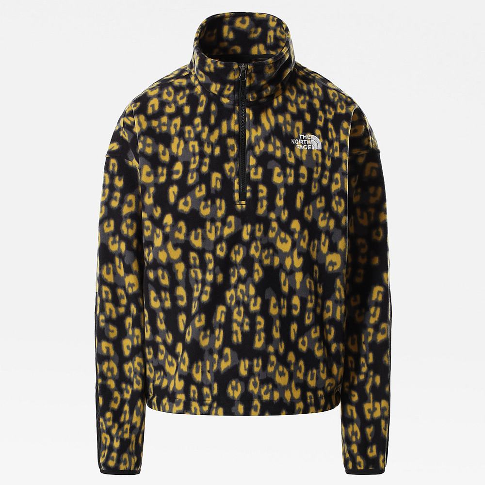 Mikiny The North Face Printed TKA Kataka ¼ Zip Fleece Damske Žlté Leopardie | HYG-763892