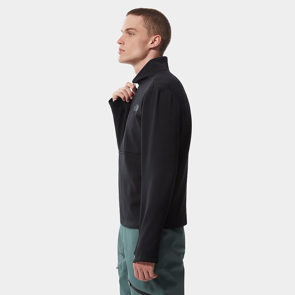 Mikiny The North Face Tagen ¼ Zip Fleece Panske Čierne | MHQ-936472