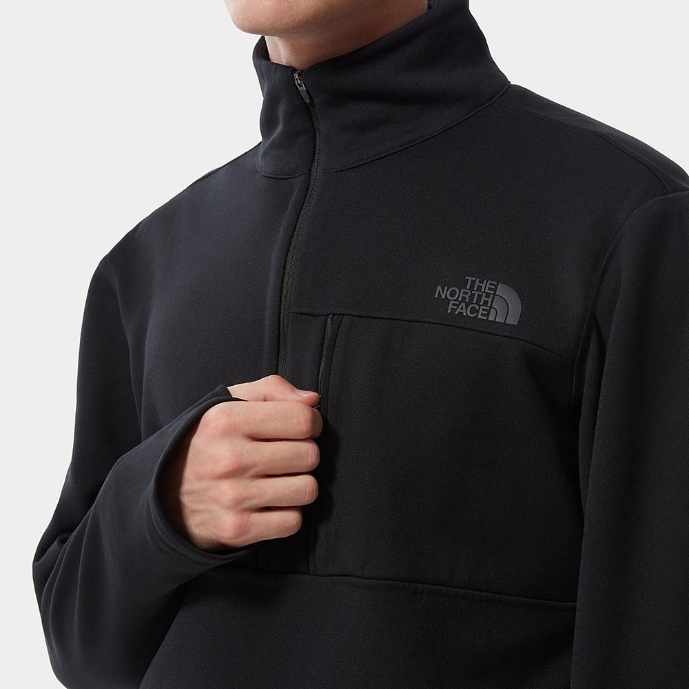 Mikiny The North Face Tagen ¼ Zip Fleece Panske Čierne | MHQ-936472