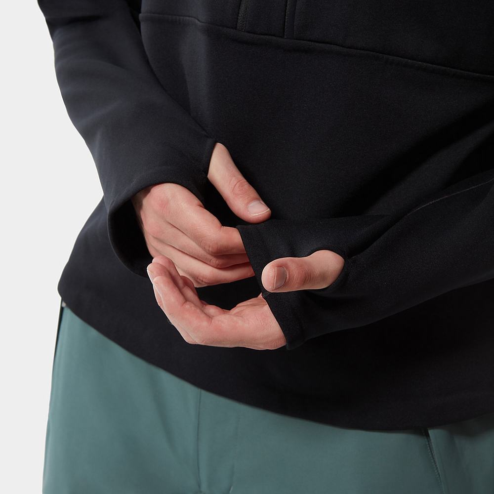 Mikiny The North Face Tagen ¼ Zip Fleece Panske Čierne | MHQ-936472