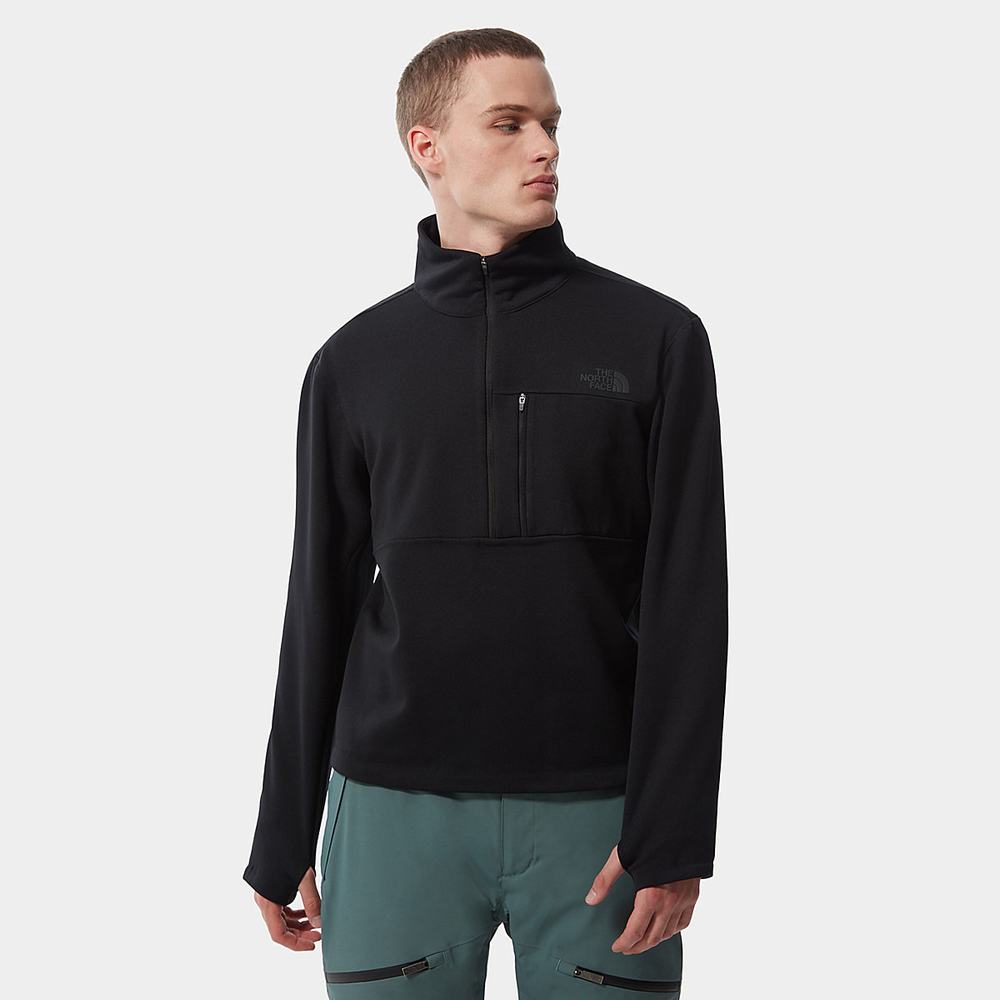 Mikiny The North Face Tagen ¼ Zip Fleece Panske Čierne | MHQ-936472