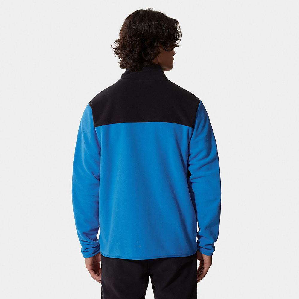 Mikiny The North Face Tka Glacier Fleece Panske Modre Čierne | QPV-849371