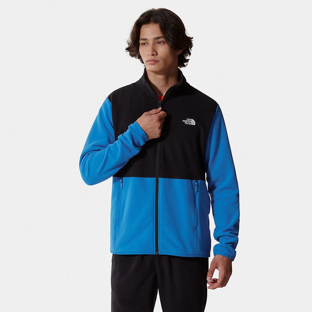Mikiny The North Face Tka Glacier Fleece Panske Modre Čierne | QPV-849371