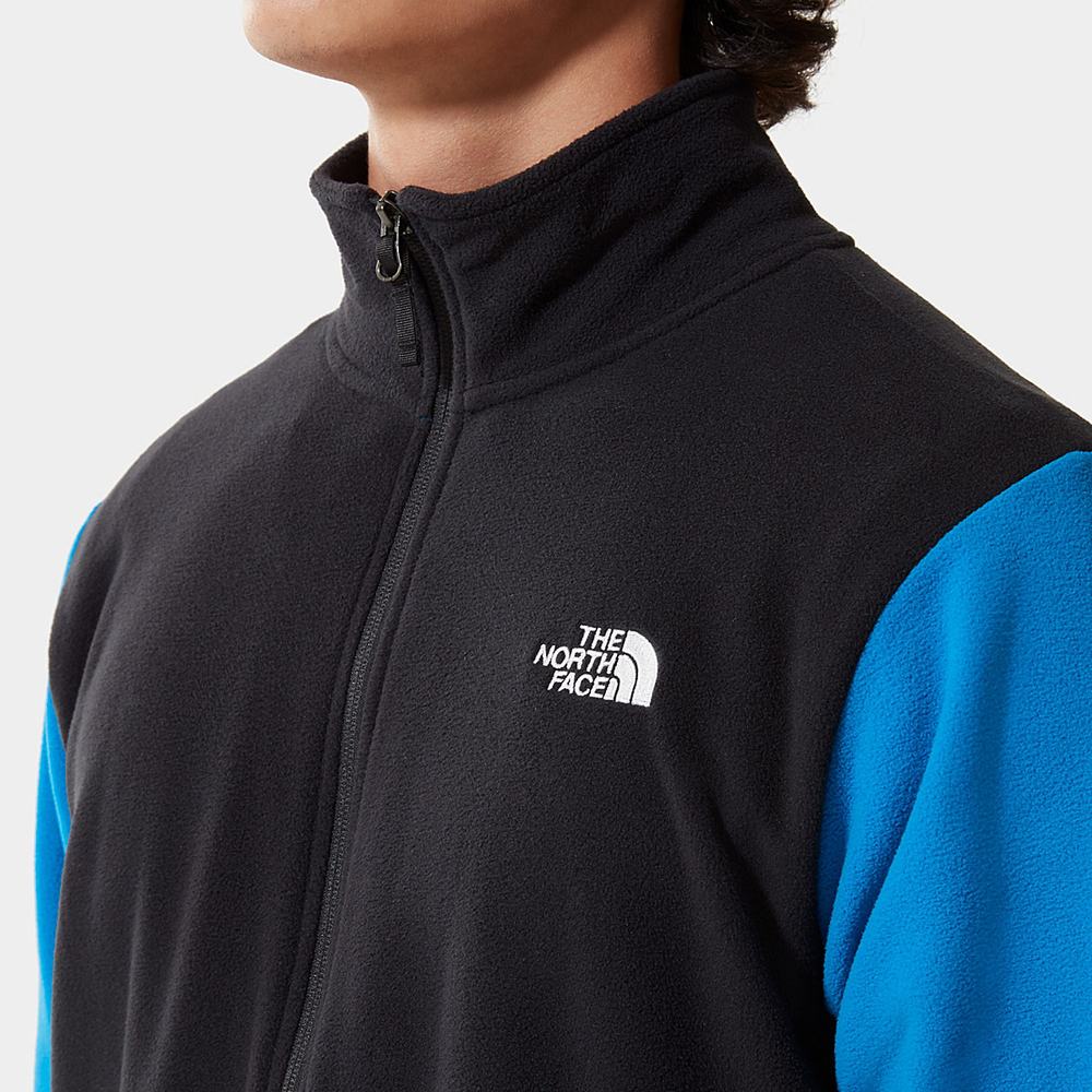 Mikiny The North Face Tka Glacier Fleece Panske Modre Čierne | QPV-849371