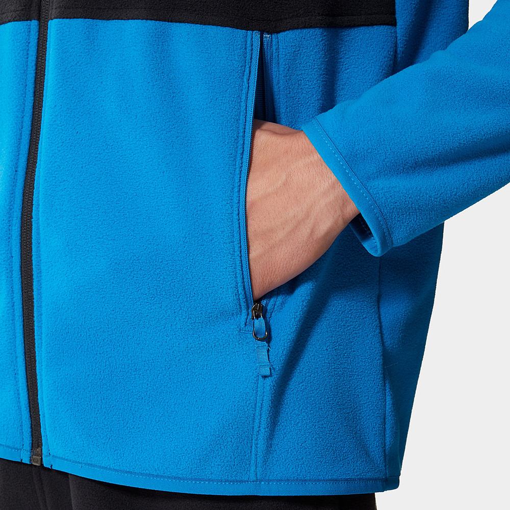 Mikiny The North Face Tka Glacier Fleece Panske Modre Čierne | QPV-849371
