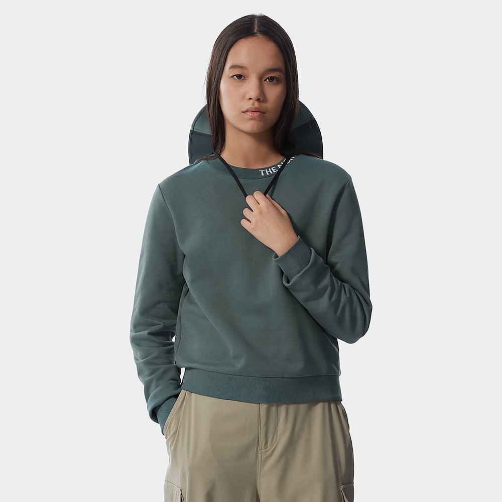 Mikiny The North Face Zumu Crew Neck Pullover Damske Zelene | NVZ-637428