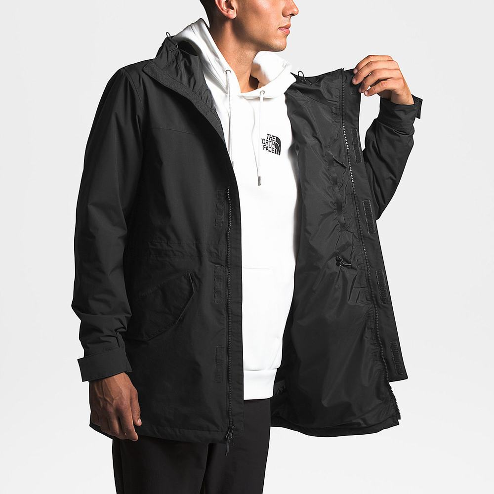 Nepremokavé Bundy The North Face City Breeze Rain Panske Čierne | FOH-756801