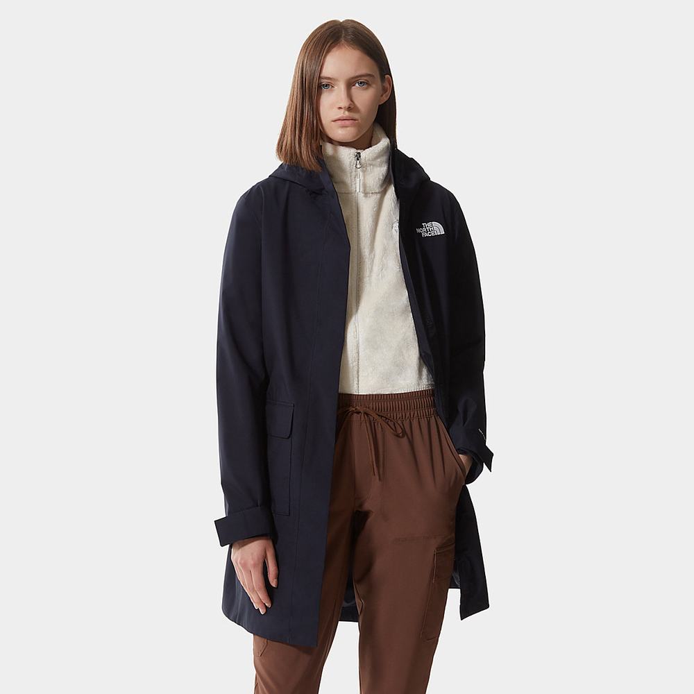 Nepremokavé Bundy The North Face City Breeze Rain Parka II Damske Námornícka Modrá | UFQ-846319