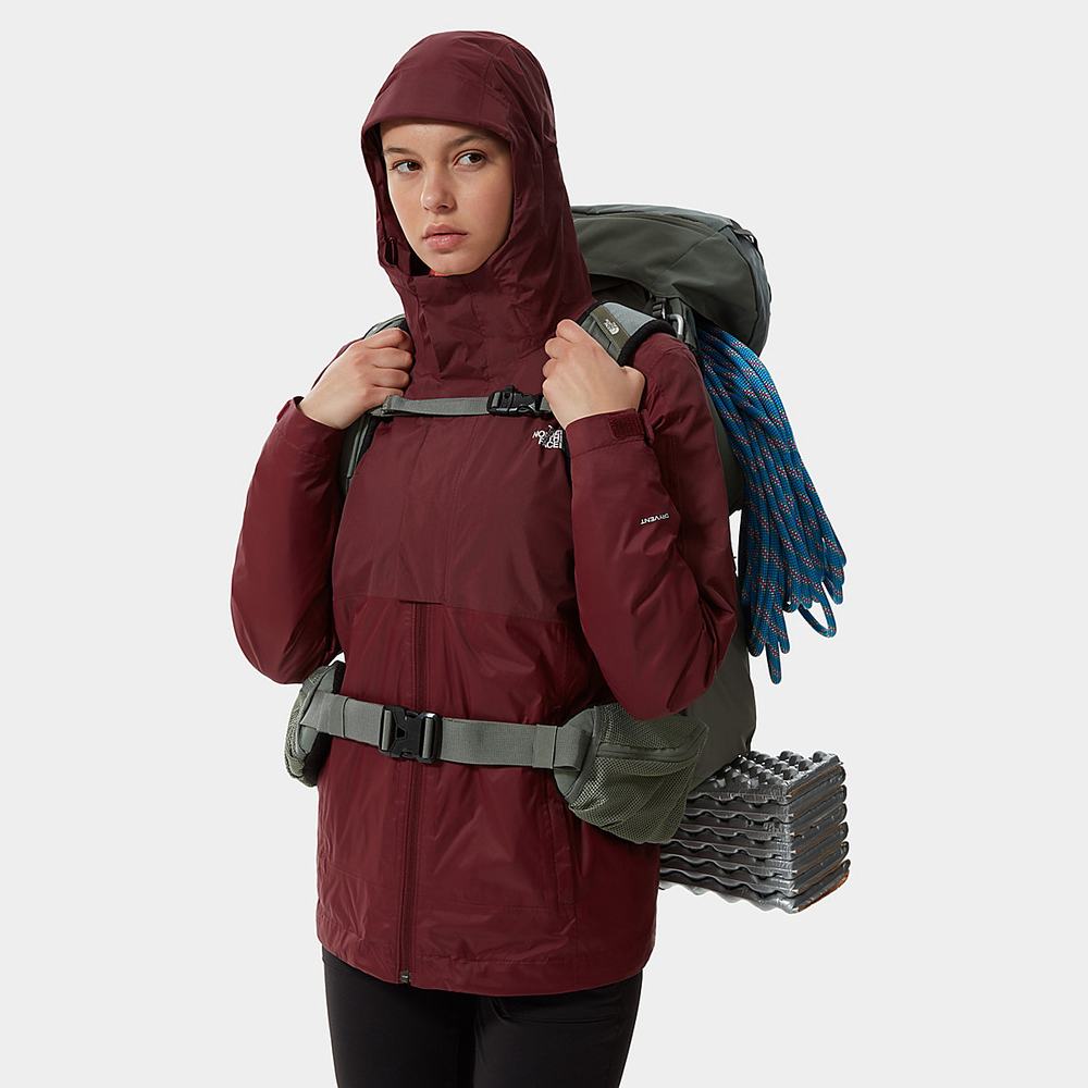 Nepremokavé Bundy The North Face Down Insulated DryVent™ Triclimate Damske Červené | TSB-894521