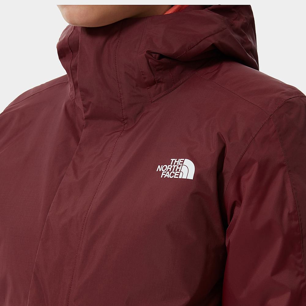 Nepremokavé Bundy The North Face Down Insulated DryVent™ Triclimate Damske Červené | TSB-894521