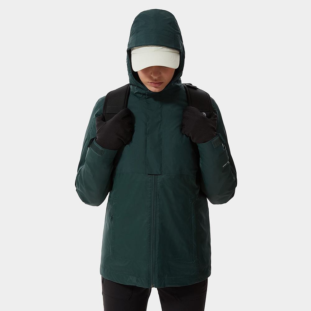 Nepremokavé Bundy The North Face Down Insulated DryVent™ Triclimate Damske Zelene | ZKH-081792