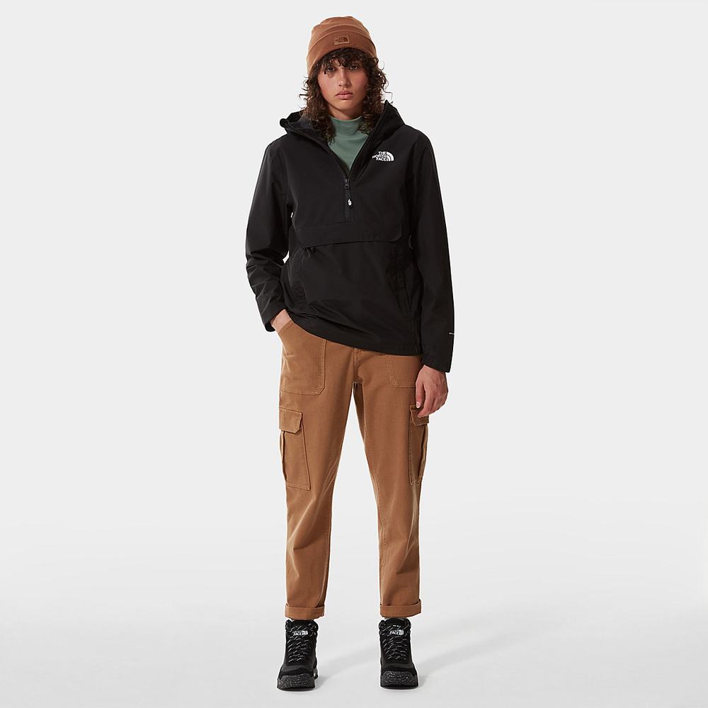 Nepremokavé Bundy The North Face Fanorak Damske Čierne | YSR-430721